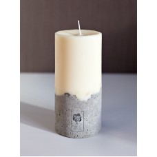 Эко-свеча из соевого воска в бетоне "Пятый этаж" (высота 16 см, диаметр 7 см) 